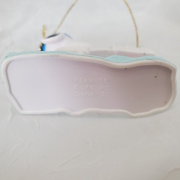 Lot of 2 Peanuts UFS Snoopy Woodstock Christmas Ornaments post box dog dish sled - Picture 10 of 12